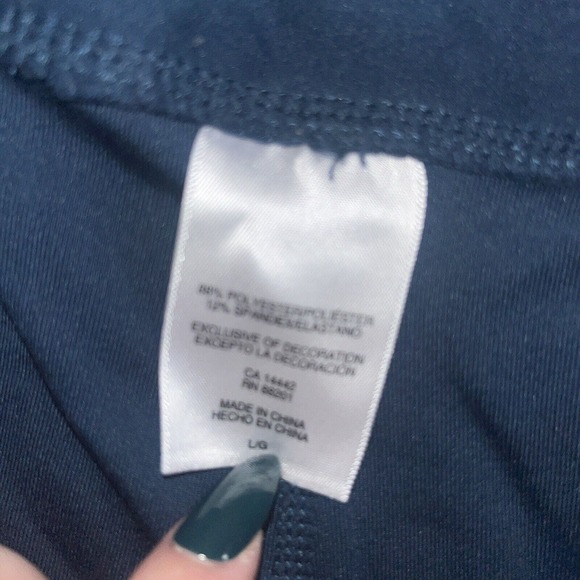 Mondetta L Large Blue Leggings With Pockets Full Length - Picture 4 of 12